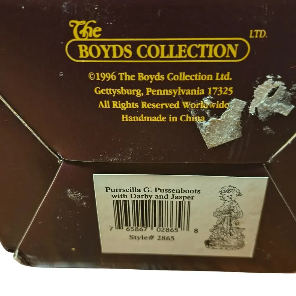 Boyds Bear Friends Folkstones Purrscilla Pussenboots Darby Jasper Figurine 2865